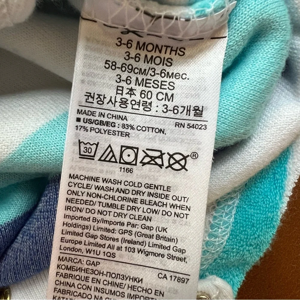 GAP Baby Striped Terrycloth Shortie with Hood, 3-6mo